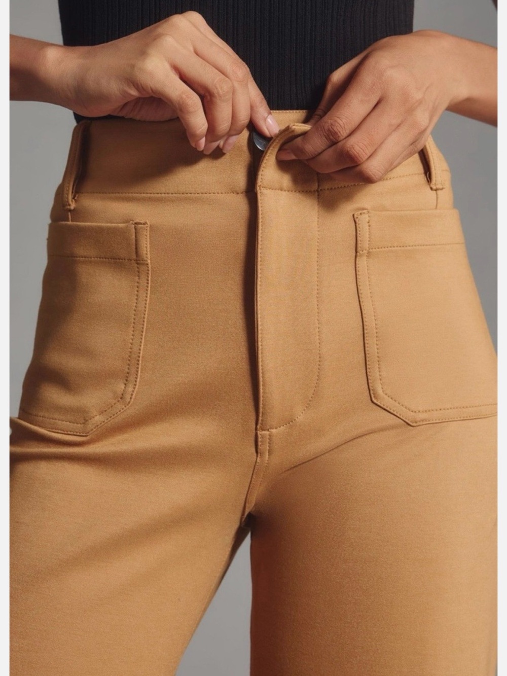 Anthropologie Maeve Colette Cropped Wide-Leg Trousers – Ponte Edition - Picture 3 of 4